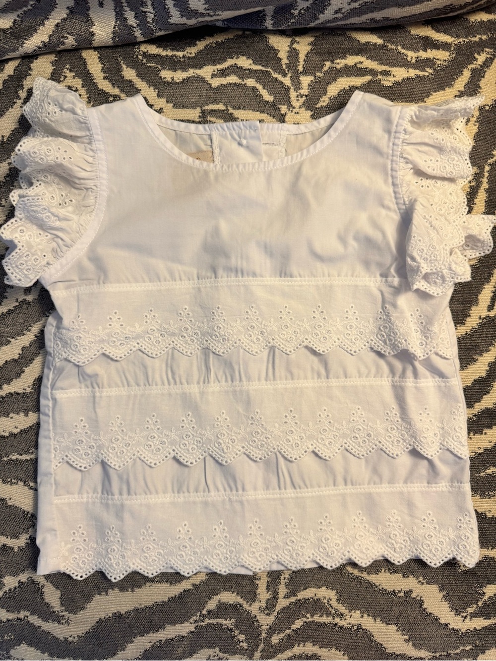 TBBC 3T Ellie's Eyelet Top - Worth Avenue White